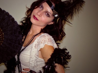 Roaring 20's The Great Gatsby Halloween Costume DIY Hair Makeup Fashion Tutorial