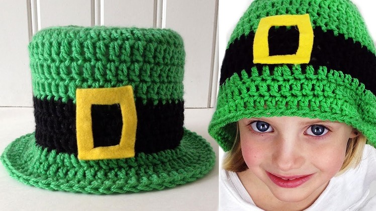 St Patrick's Day Hat Free Crochet Pattern - Left Handed