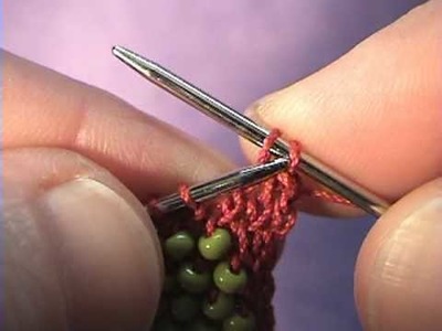 Suspended bind-off (bead knitting)