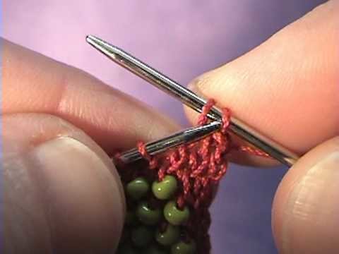 Suspended bind-off (bead knitting)