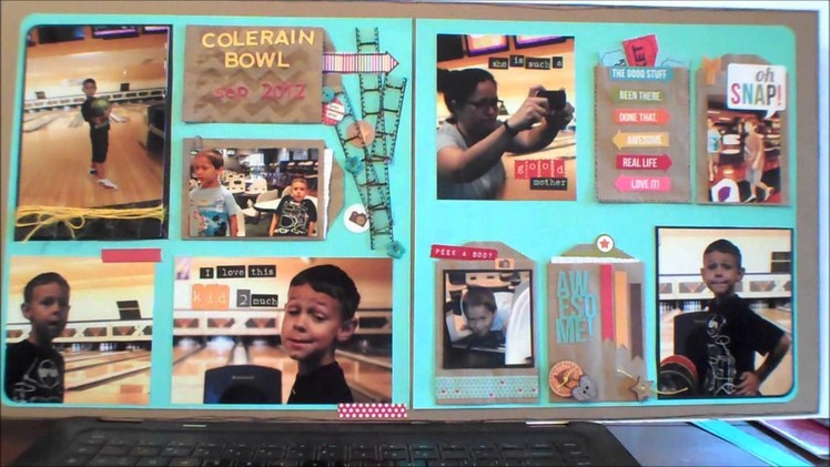 A double page (12 x 24) scrapbook page layout using Simple Stories Snap Cardstock