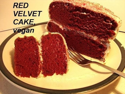 Best RED VELVET CAKE, Vanilla Frosting, recipe, colored sugar, vegan, easy how to diy cooking