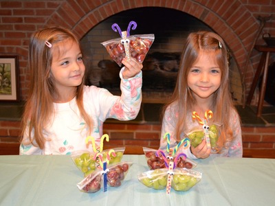 Butterfly Grape Snack Packs- Healthy Snacks PLUS Kids Crafts is the PERFECT Recipe!