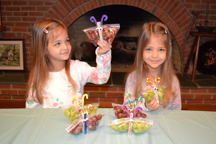 Butterfly Grape Snack Packs- Healthy Snacks PLUS Kids Crafts is the PERFECT Recipe!