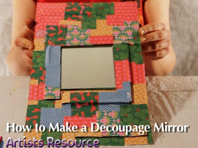 Christmas Craft! How to Make a Decoupage Mirror - perfect gift idea!