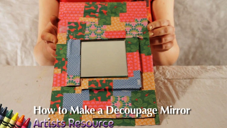 Christmas Craft! How to Make a Decoupage Mirror - perfect gift idea!