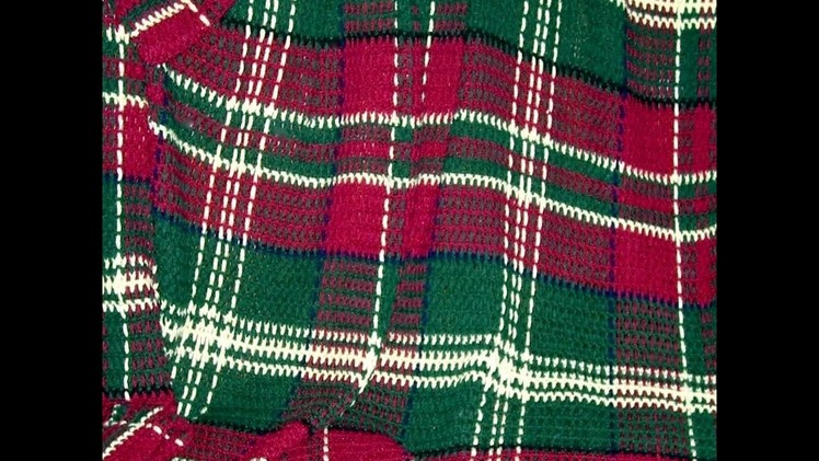 Crochet a tartan blanket ~ How to