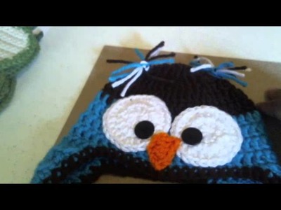 Crochet Baby Earflap Beanie & Pear Coasters