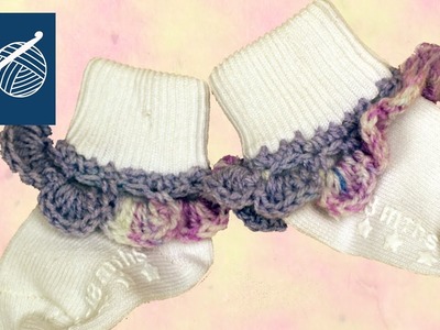CROCHET BABY SOCK EDGING - Left Hand Crochet Geek