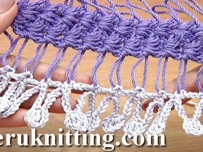 Crochet Fringe On Basic Hairpin Strip Tutorial 32 Developing Basic Strip With Additional Crochet