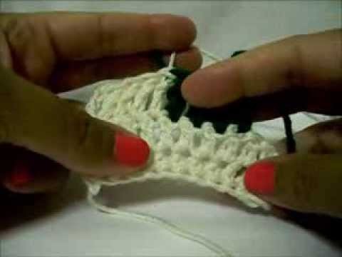 Crochet Tutorial - How To Change Colors With Treble Crochet Stitch