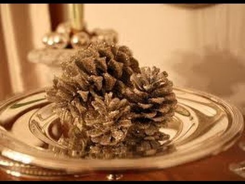 DIY: Glitter Pine-Cone Christmas Ornaments!