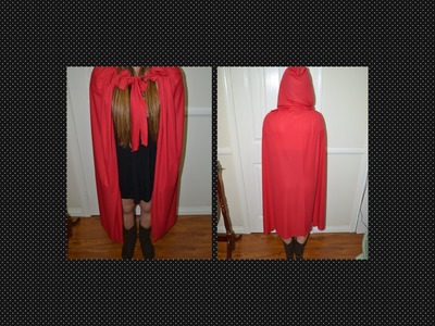 DIY ✿ HOODED RED CAPE FOR HALLOWEEN (NO-SEW & MEASUREMENTS INCLUDED) LAST MINUTE IDEA