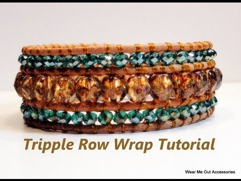 DIY-Triple Row Leather Wrap Bracelet- Part 1