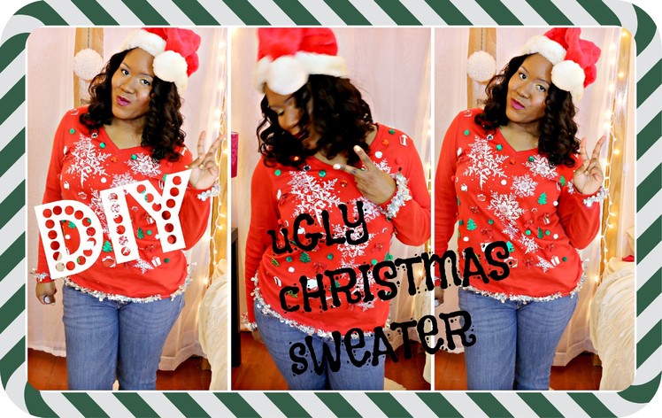 DIY Ugly Christmas Sweater |  EASY & Christmas Budget Friendly