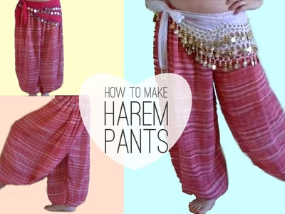 Easy Belly Dancer Harem Pants DIY - Princess Jasmine Style
