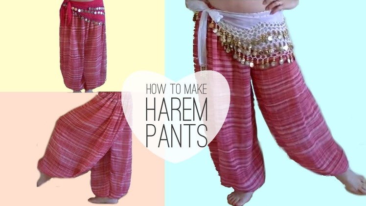 Easy Belly Dancer Harem Pants DIY - Princess Jasmine Style