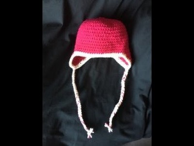 How to crochet a beanie hat with ear flaps