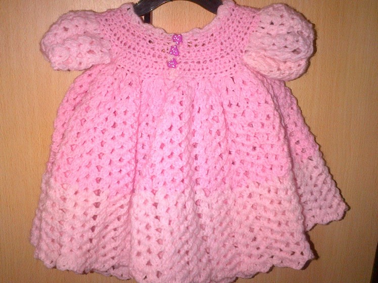 How to crochet baby dress video 2
