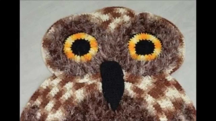 How to crochet owl rug free pattern