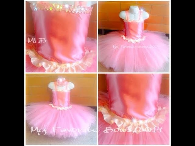 How to decorate a tutu top (crochet) with fabric by My Favorite Bows