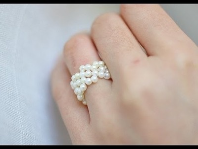 How to make a continious bead daisy flower ring or bracelet