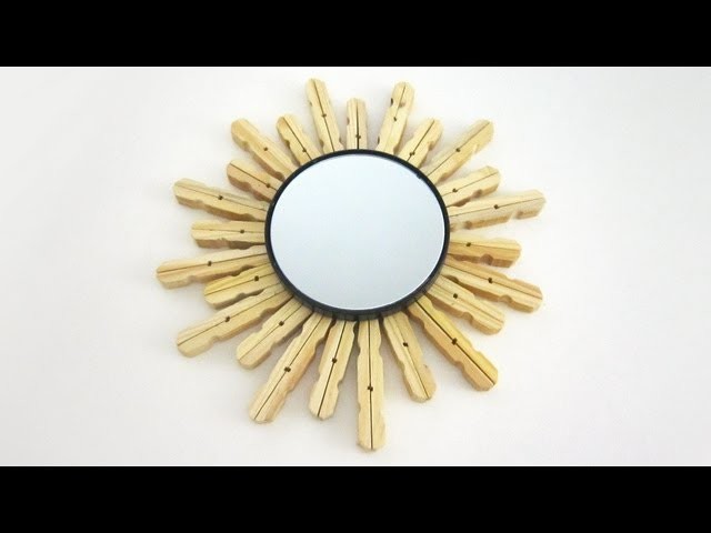 How to make a decorated mirror using clothespins (╯3╰) - EP