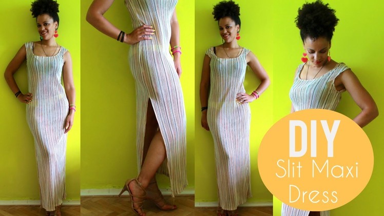 How To Make a Maxi Dress with a Split | DIY Clothes