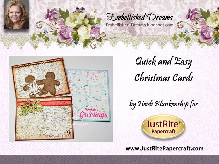 JustRite Papercraft with Heidi Blankenship Quick and Easy Christmas Cards