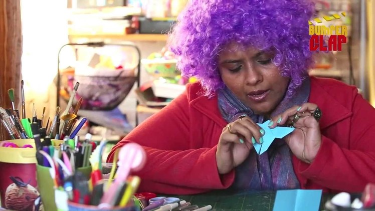 Learn to make a Paper Butterfly with "Arty Crafty Aunty"  "Creative Hindi Origami"