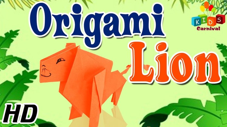 Origami - How To Make LION - Simple Tutorials In English