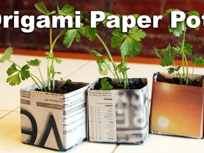 Origami Paper Seed Starting Pots - GardenFork.TV