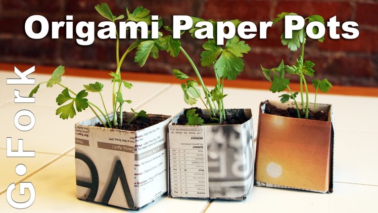 Origami Paper Seed Starting Pots - GardenFork.TV