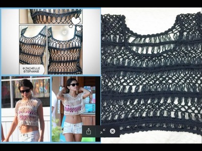 Selena Gomez Crochet Crop Top Look A Like