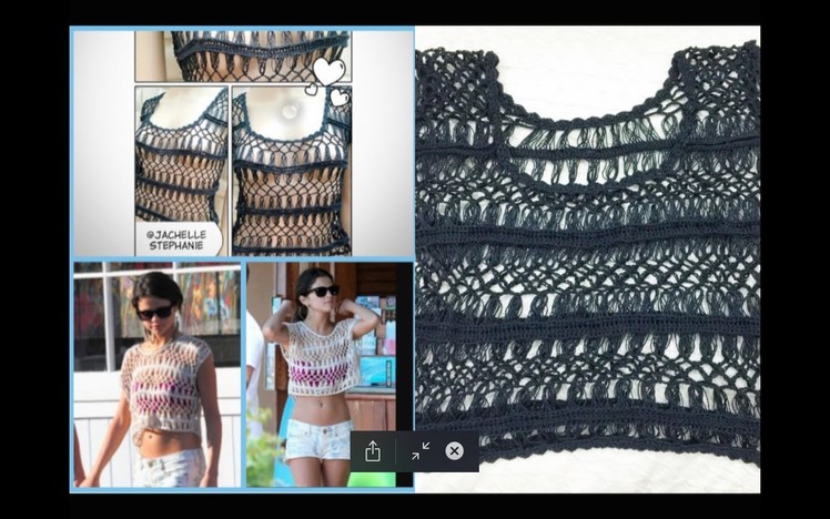 Selena Gomez Crochet Crop Top Look A Like