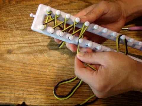 Twisted Knit Stitch - Loom Knitting Knifty Knitter