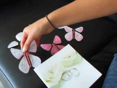 Unique DIY wedding invitation with flying paper butterflies - by Magic Flyer