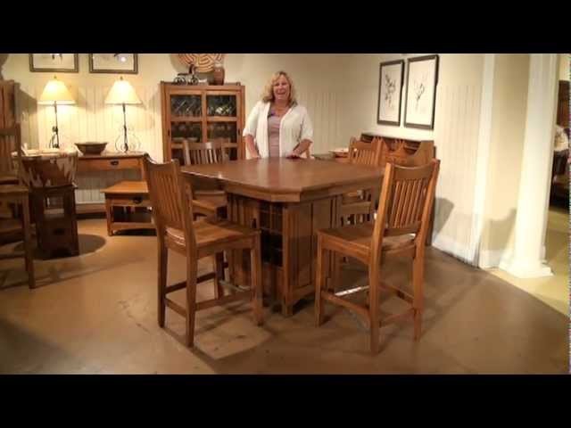 Arts & Crafts Rectangular Counter Height Dining Table by Hekman Furniture