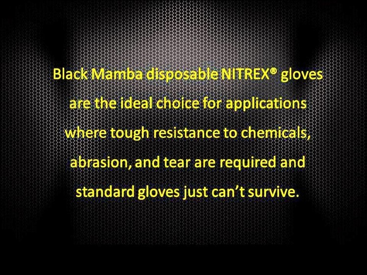 Black Mamba Nitrile Gloves For The Emergency Services