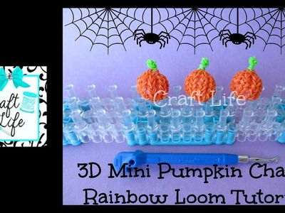 Craft Life 3D Mini Pumpkin Charm Tutorial on One Rainbow Loom ~ Halloween