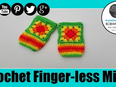 Crochet Granny Square Finger less Gloves
