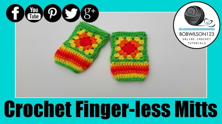 Crochet Granny Square Finger less Gloves