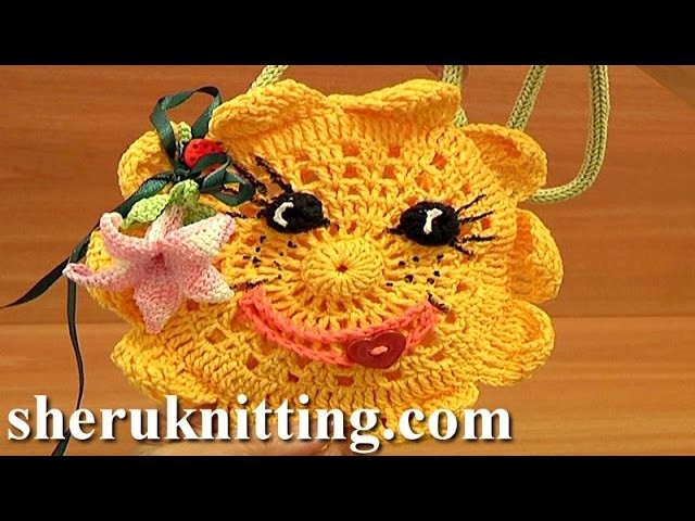 Crochet Sun Purse For Kids Tutorial 9 Part 1 of 2 Free Crochet Purse Pattern