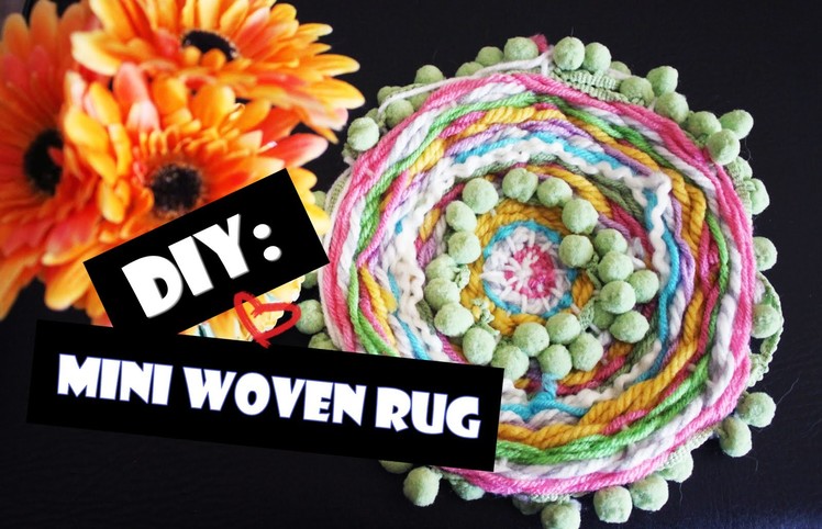 DIY: Circular Mini Woven Rug -- No Sewing Needed!
