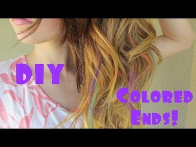 DIY Colored Ends Using Chalk! Hair Chalking :)