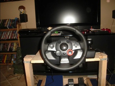 DIY Gran Turismo Logitech steering wheel stand. cockpit racing rig