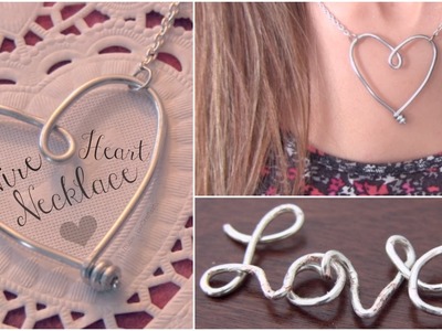 DIY Wire Heart Necklace Pendant - Name Jewelry How To