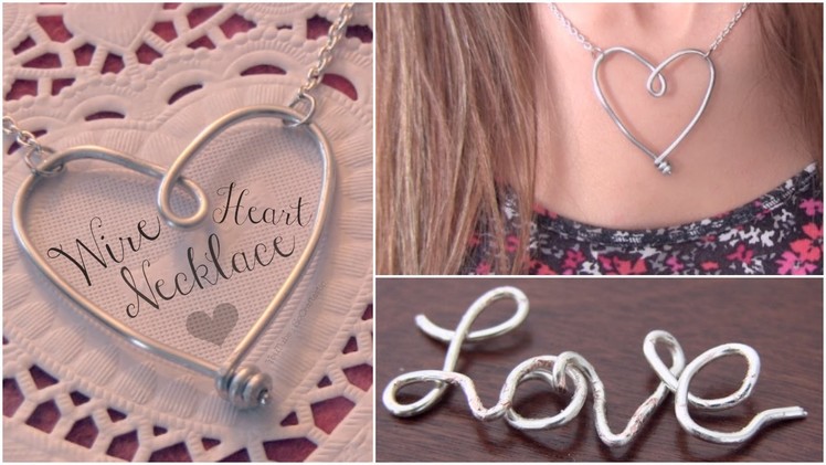 DIY Wire Heart Necklace Pendant - Name Jewelry How To