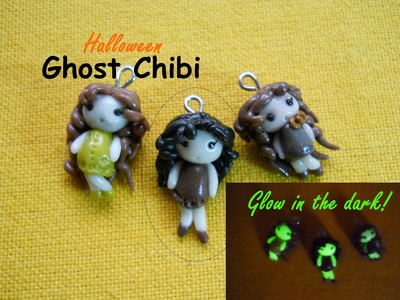 Halloween DIY: Cute Ghost Chibi ~ Chibi Fantasma ✺ Glow in the Dark! ✺ (Polymer Clay Tutorial)