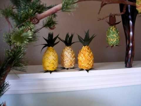 Hawaiian hand made pineapple crafts